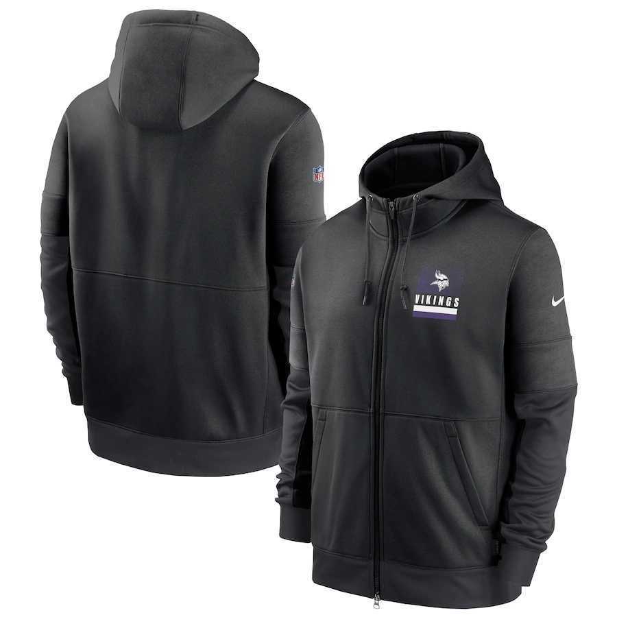 Men's Minnesota Vikings New 2020 Nike Gray Black Fan Gear Mascot Performance Full Zip Hoodie,We sell and wholesale Men's Minnesota Vikings New 2020 Nike Gray Black Fan Gear Mascot Performance Full Zip Hoodie on line form chian!